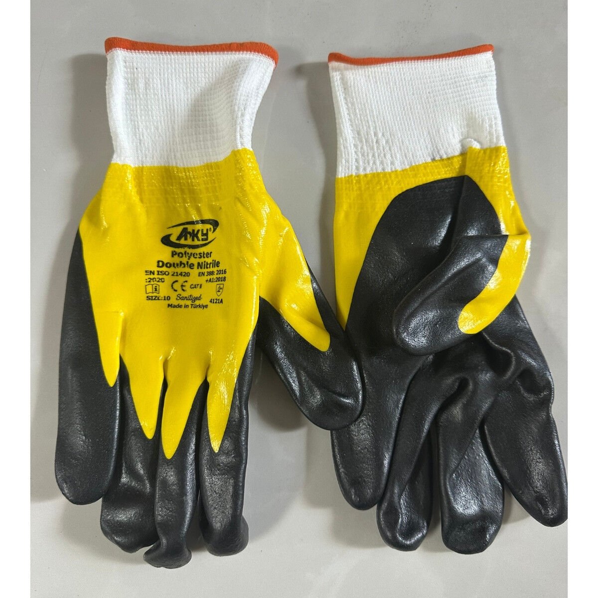 AKY Sarı–Siyah İş Eldiveni