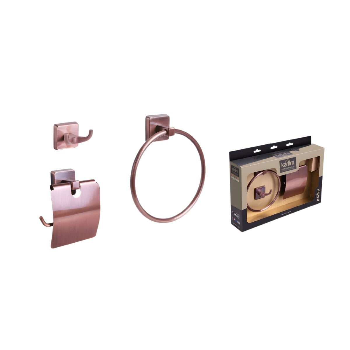 KARLİM MİLET 3*LÜ ANTİK BAKIR SET