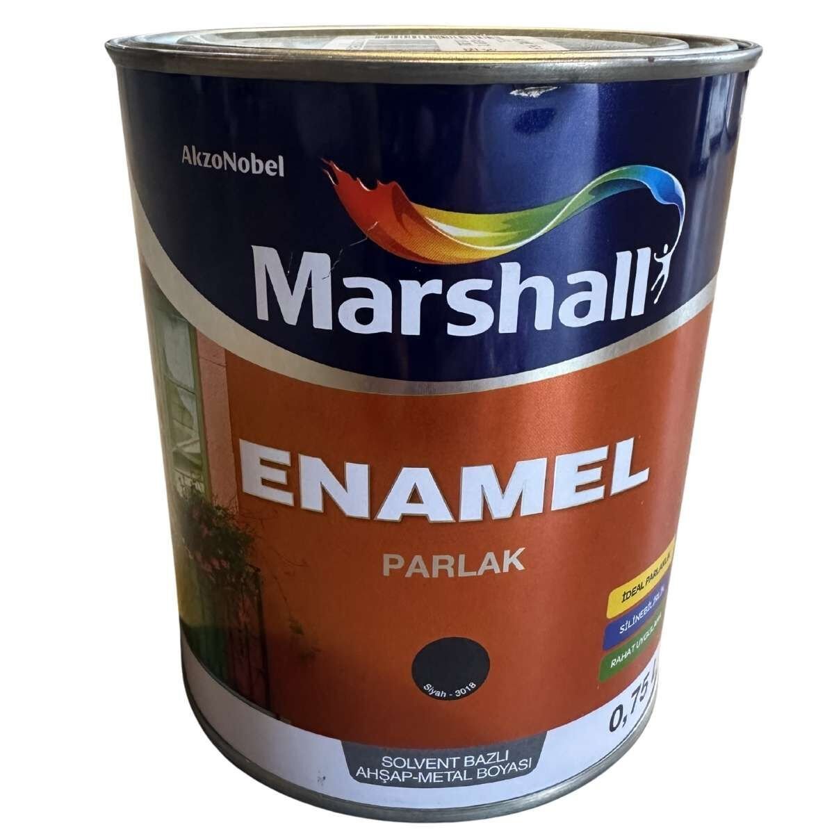 MB ENAMEL PARLAK SİYAH 3018 0,75 L