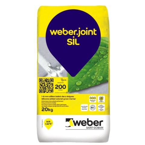 Weber  Joint Silikonlu Derz Dolgu Beyaz 2O kg