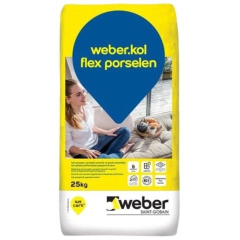 Weber  Kol Porselen Flex Beyaz Granit Yapıştırıcı