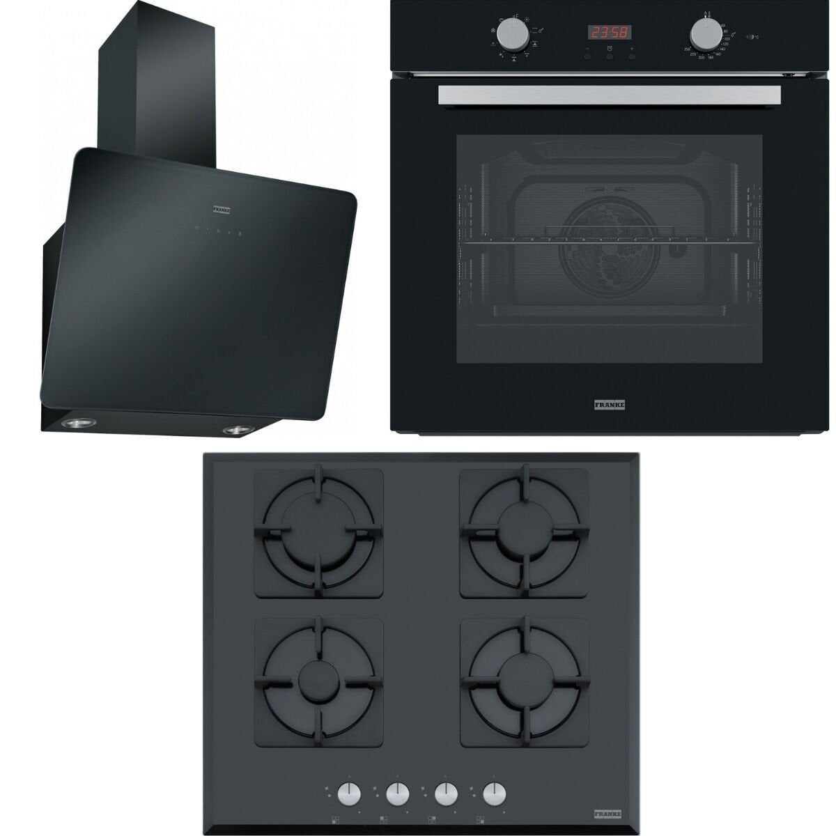 FRANKE ANKASTRE SIYAH SMART CAM 3 LU SET (TESHIR URUNUDUR)