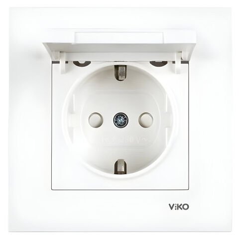 VİKO KARE KAPAKLI PRİZ