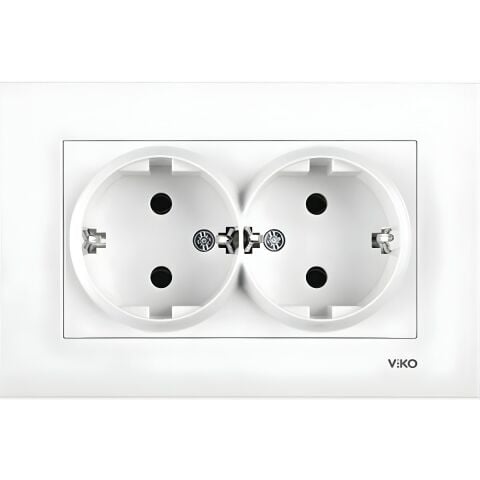 VİKO İKİLİ TOPRAKLI PRİZ KOMPLE