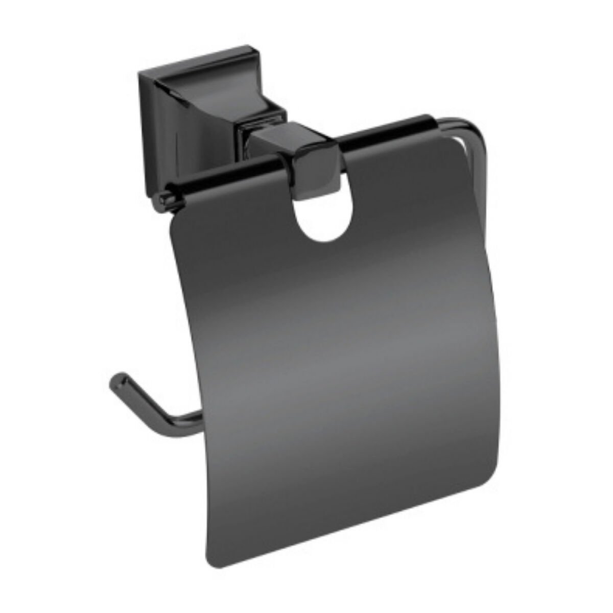 Karlim Salda Serisi Kapaklı Tuvalet Kağıtlık Mat Siyah (41008)