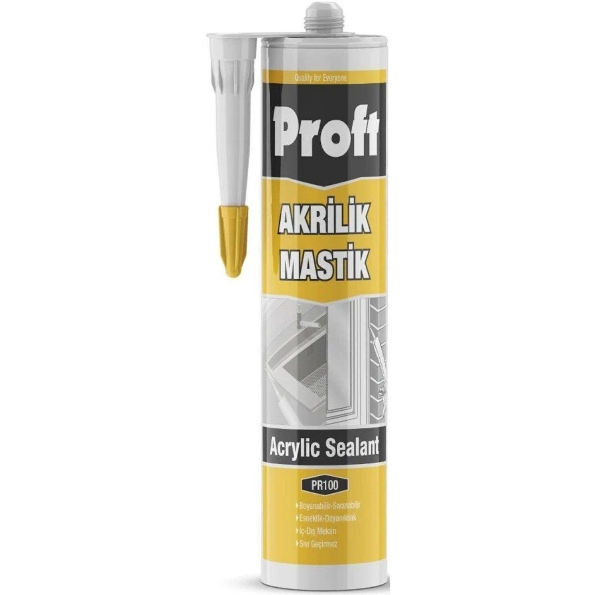 PROFT AKRİLİK MASTİK GRİ PR 100