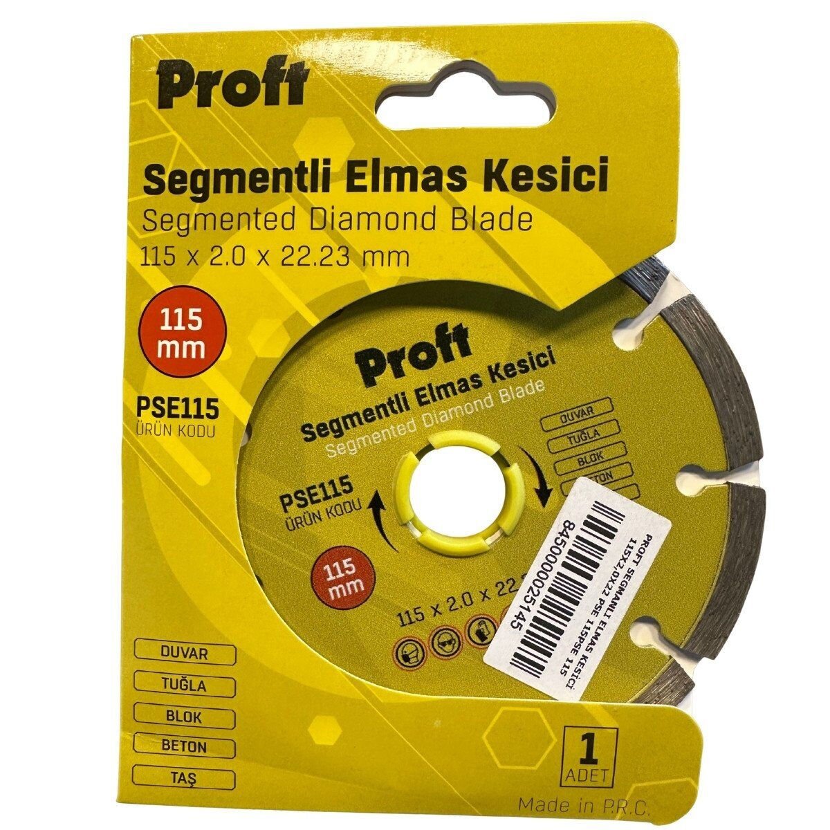 PROFT SEGMENTLİ ELMAS KESİCİ 115X2,0X22mm PSE 115
