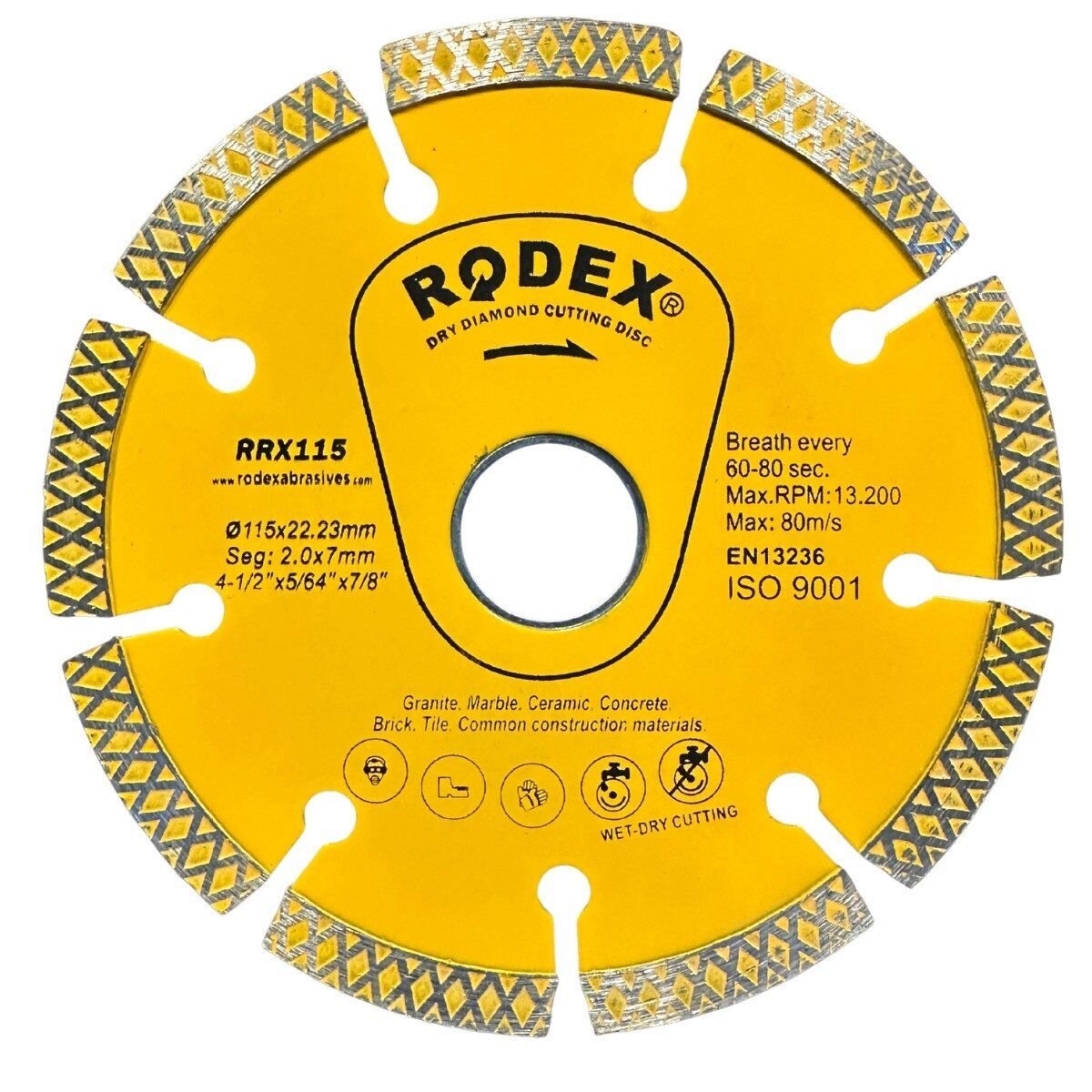 RODEX ELMAS KESME DİSKİ 115 MM RRX115