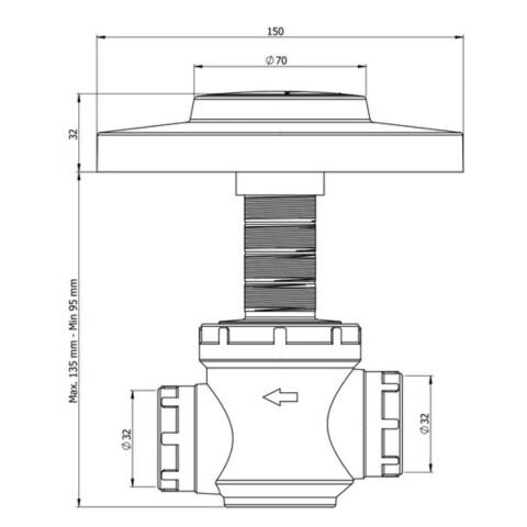 MEGA ANKASTRE ZAMAN AYARLI BAS VANA KROM WC TAŞI 7030