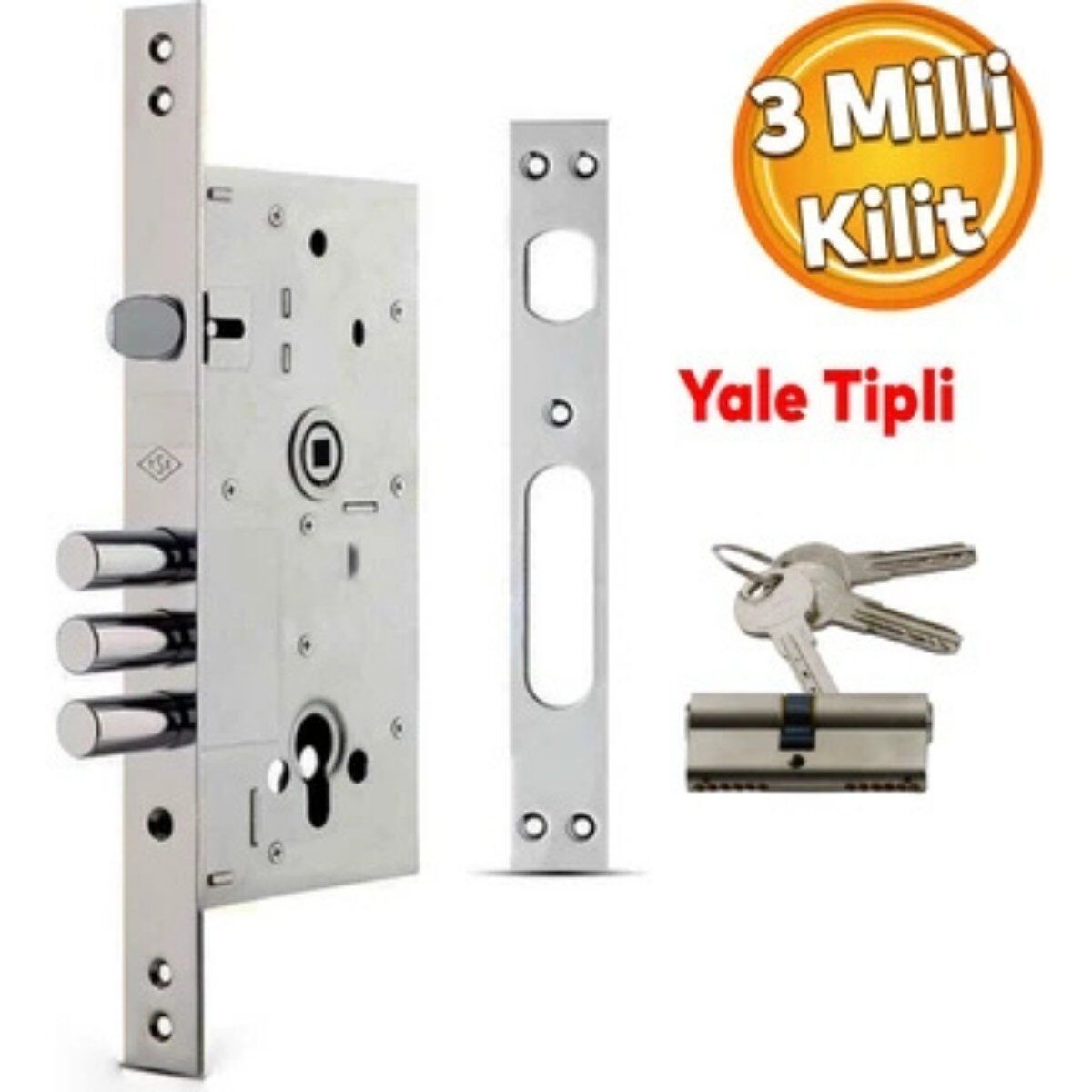 KALE 252 R SN MONOBLOK ÇELİK KAPI GÖMME KİLİT KG01