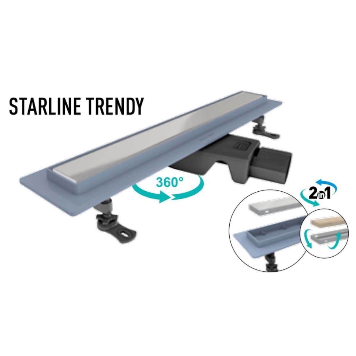 VALTEMO VLD-563310 STARLİNE TRENDY PLASTİK DUŞ KANALI 40 CM