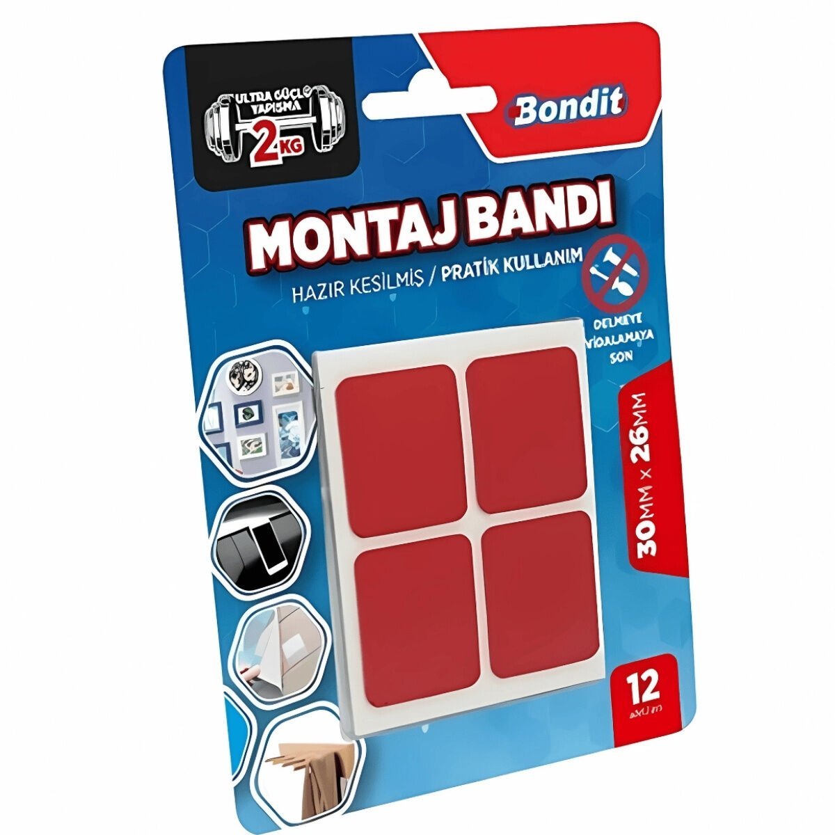 Bondıt Bnd01079502 Akrilik 1mm Şeffaf Montaj Bandı