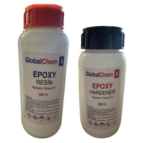 GLOBAL EPOXY ŞEFFAF RESİN SET TAKIM 500GR +250GR HARDENER
