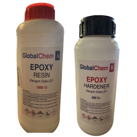 GLOBAL EPOXY ŞEFFAF RESİN SET 1 KG +500 GR HARDENER