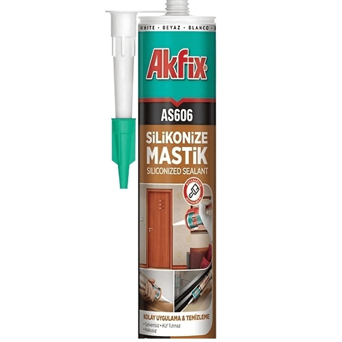 Akfix As606 Silikonize Mastik 500 ml