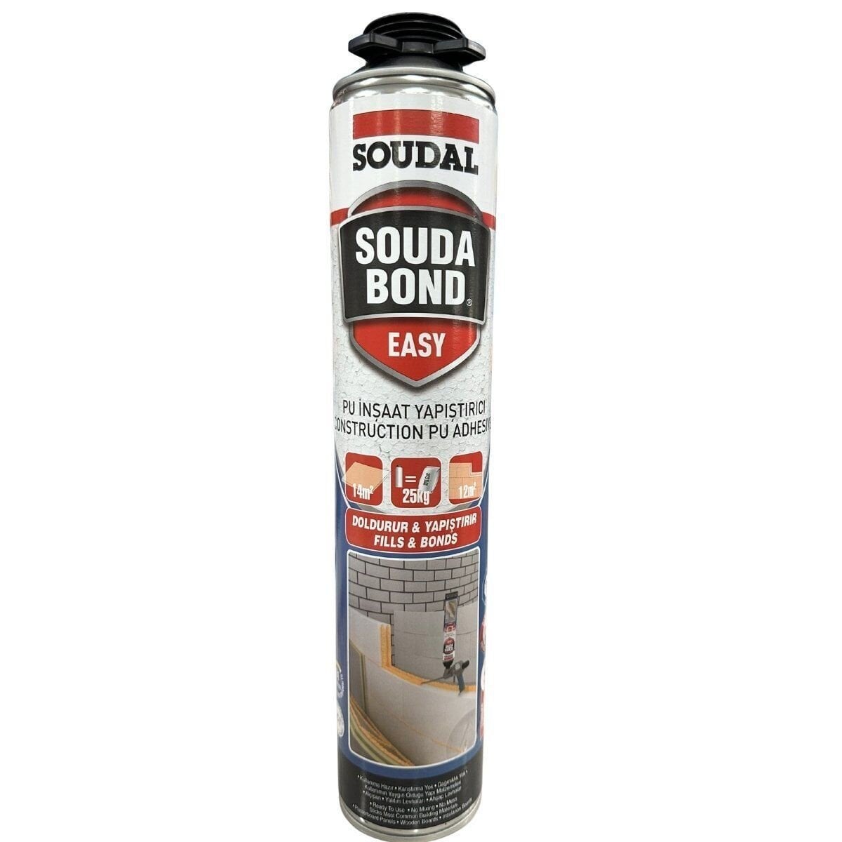 SOUDAL EASY MANTOLAMA KÖPÜK YAPIŞTIRICI TABANCALI 750 ML