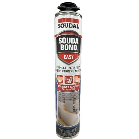 SOUDAL EASY MANTOLAMA KÖPÜK YAPIŞTIRICI TABANCALI 750 ML