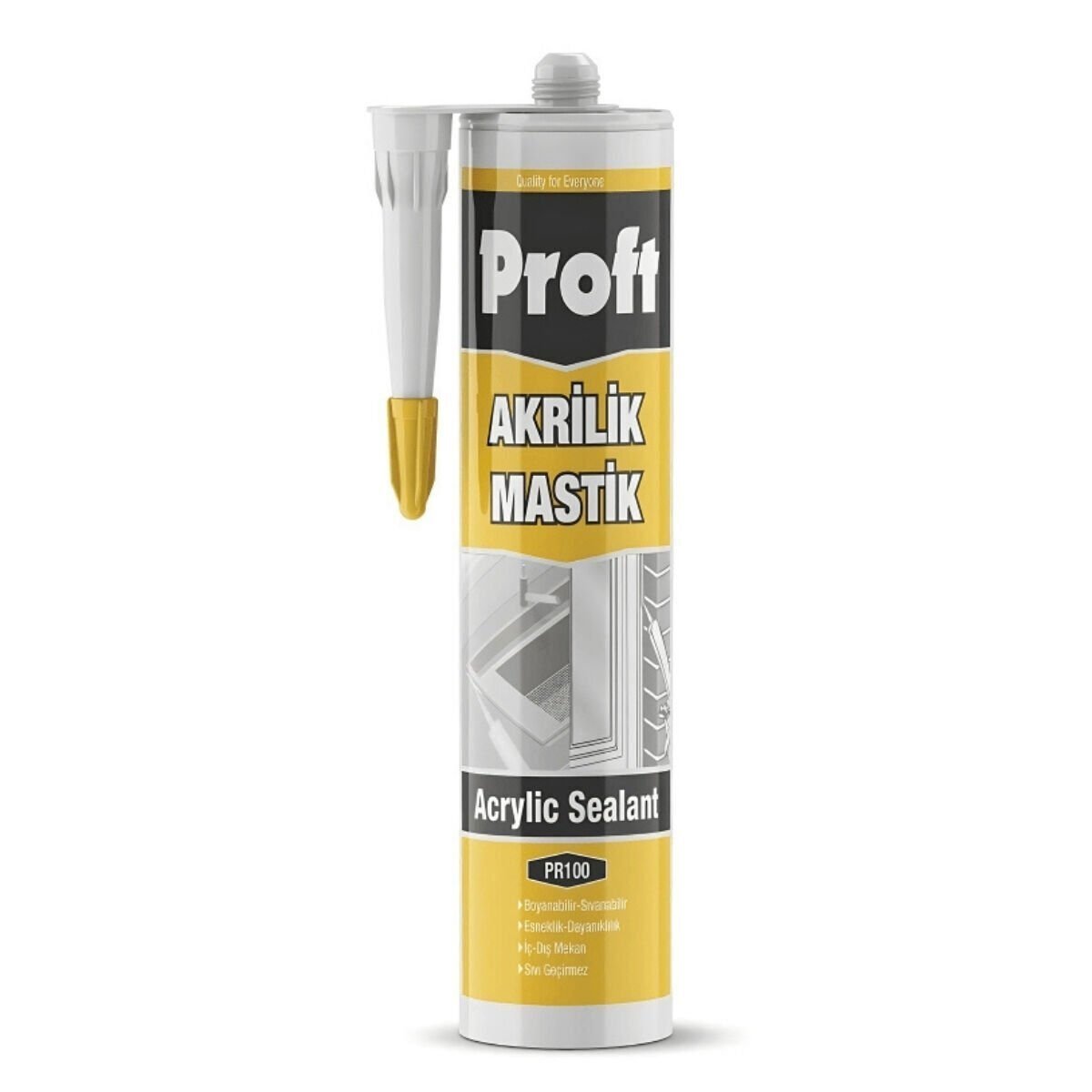 Proft Akrilik Mastik 450 ml Beyaz
