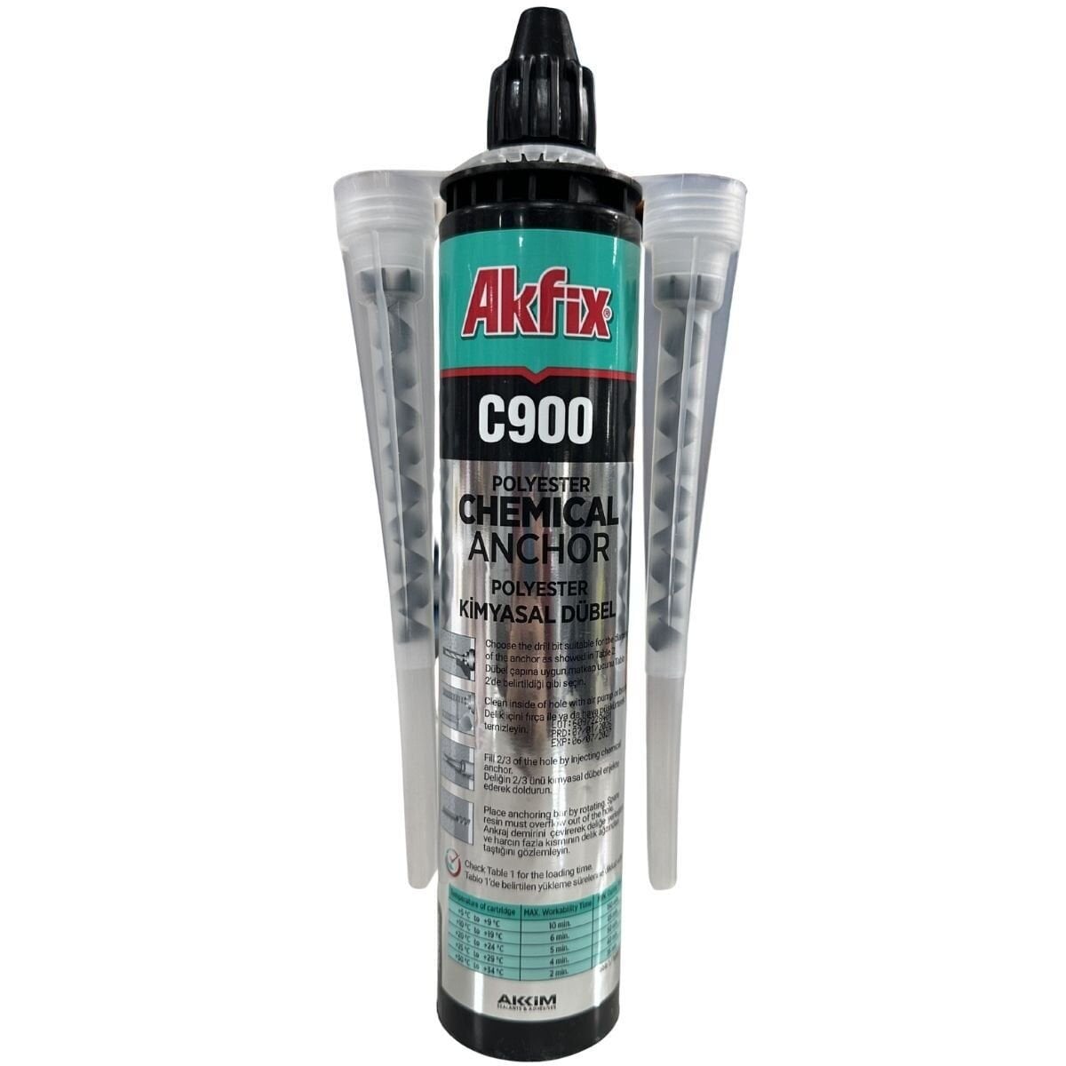AKFİX C900 POLYESTER KİMYASAL DÜBEL 300 ML