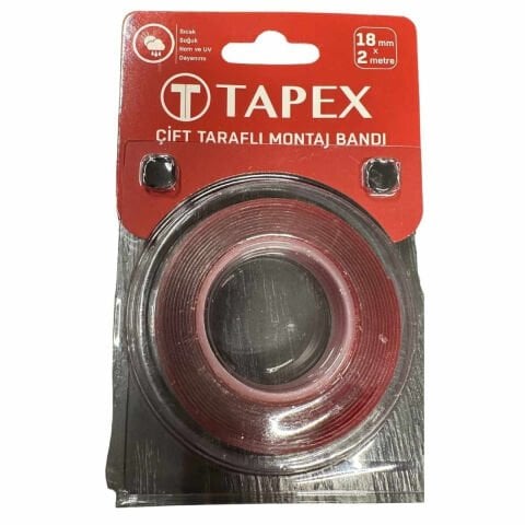 TAPEX ÇİFT TARAFLI MONTAJ BANDI 18MM X 2MT