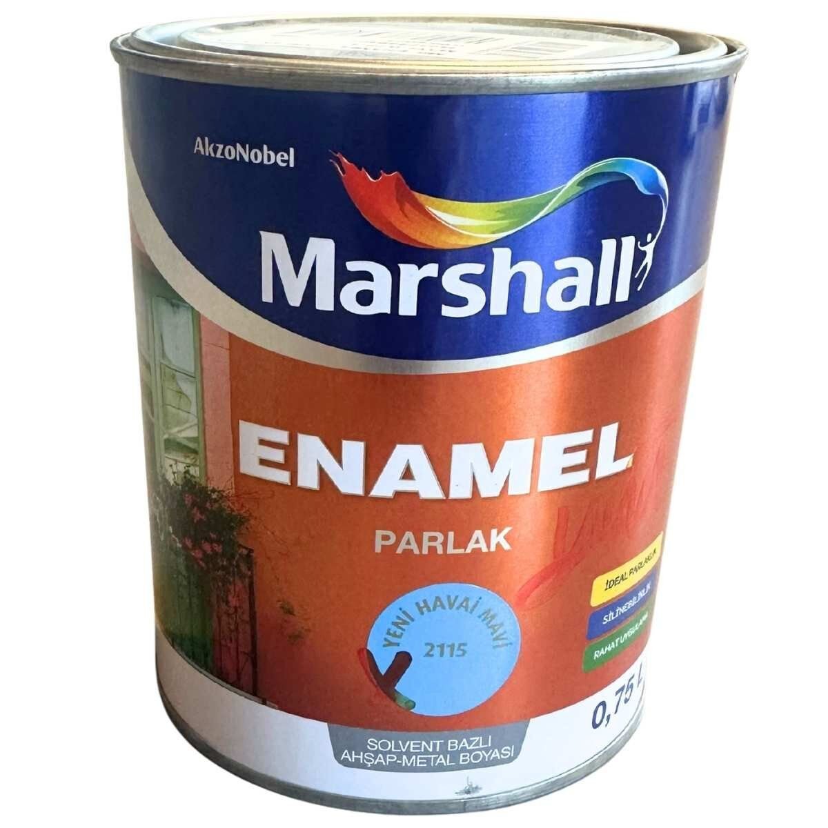 MARSHALL ENAMEL PARLAK YENİ HAVAİ MAVİ 2115 0,75 L 5598966