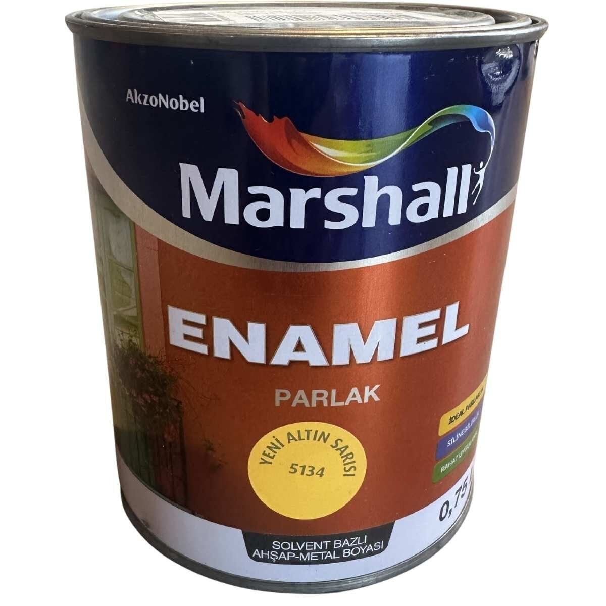 MARSHALL ENAMEL PARLAK YENİ ALTIN SARISI 5134 0,75 LT
