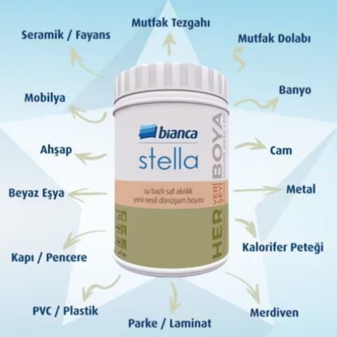 Bianca Stella Su Bazlı Saf Akrilik Boya