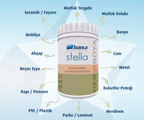 Bianca Stella Su Bazlı Saf Akrilik Boya