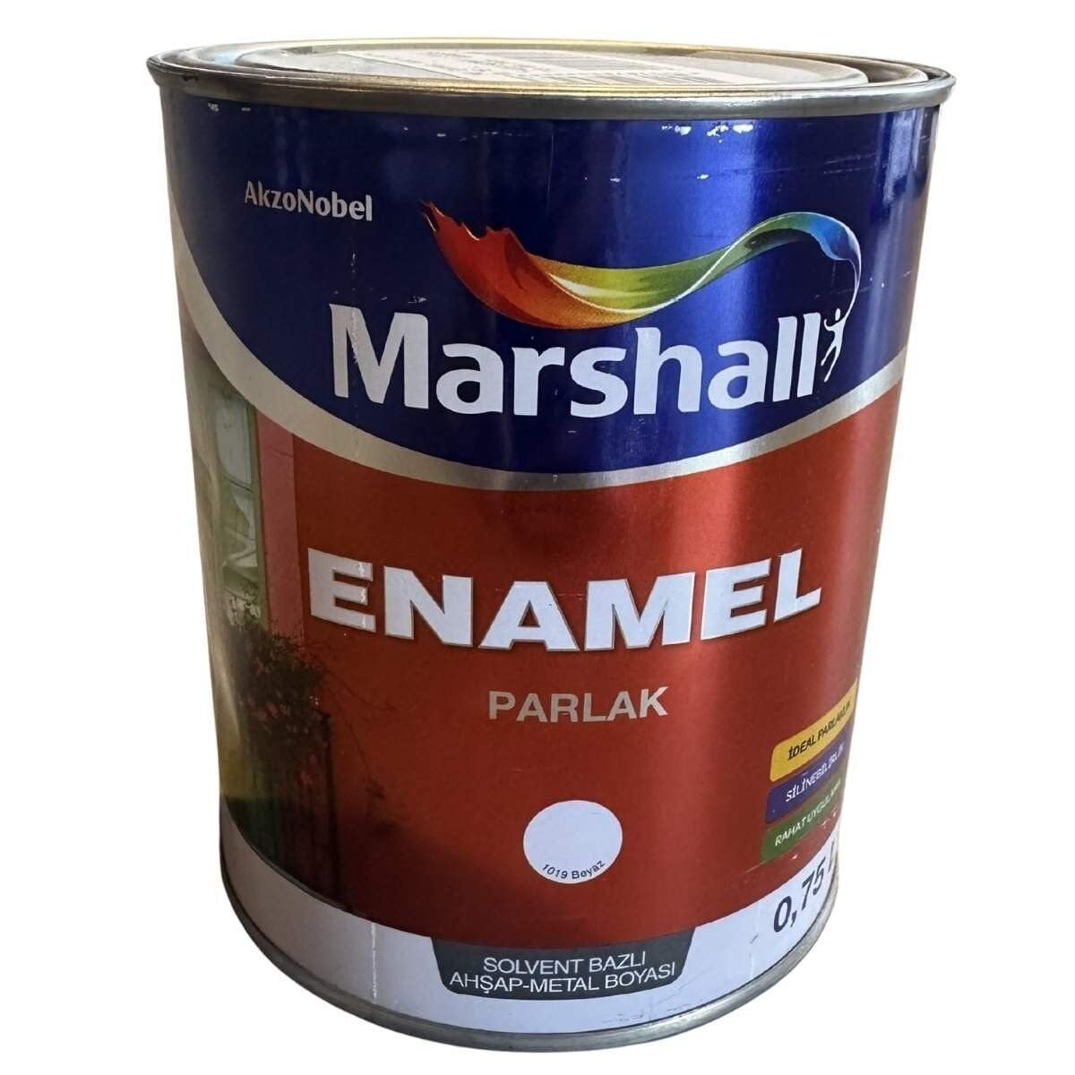 MARSHALL ENAMEL PARLAK BEYAZ 1019 0,75 LT