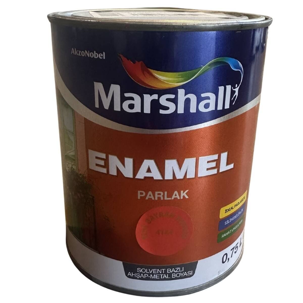 MARSHALL ENAMEL PARLAK YENİ BAYRAK KIRMIZI 4144 0,75 LT