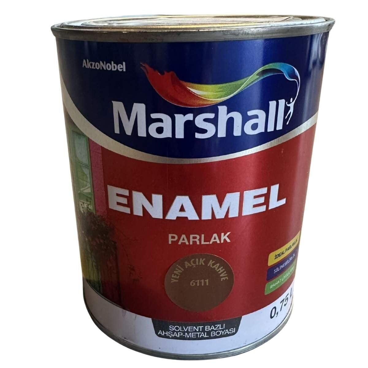 MARSHALL ENAMEL PARLAK YENİ AÇIK KAHVE 6111 0,75 LT
