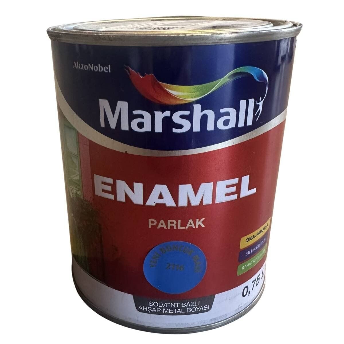 MARSHALL ENAMEL PARLAK YENİ BONCUK MAVİ 2116 0,75 LT 5598968