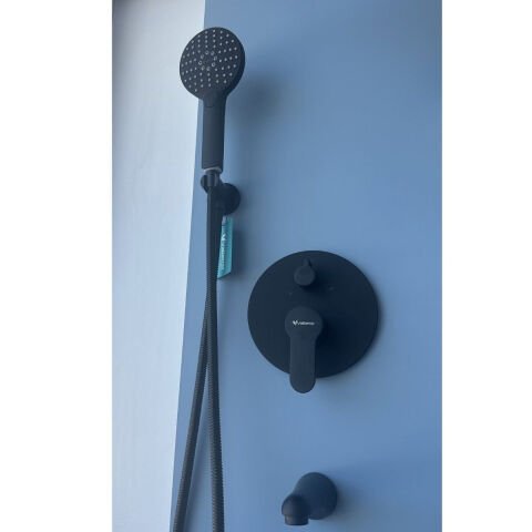 VALTEMO RAINMAX MAT BLACK 3 YÖNLÜ ANKASTRE DUŞ SETİ (vs-4082)