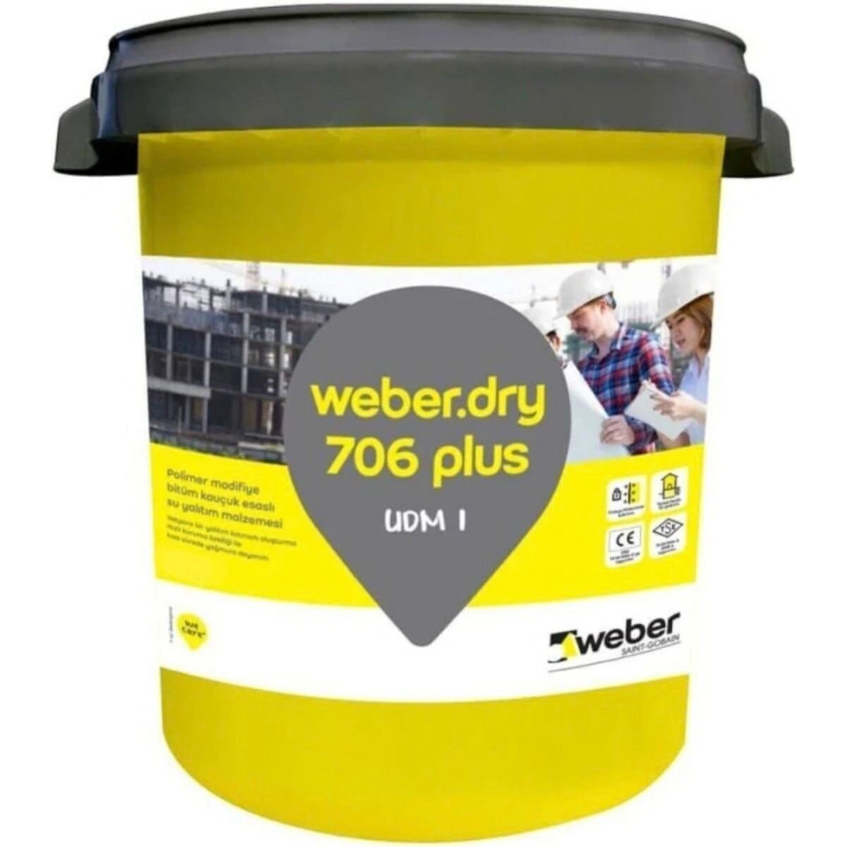 WEBER DRY 706 PLUS BİTÜM ESASLI SU YALITIM MALZEMESİ 17 KG