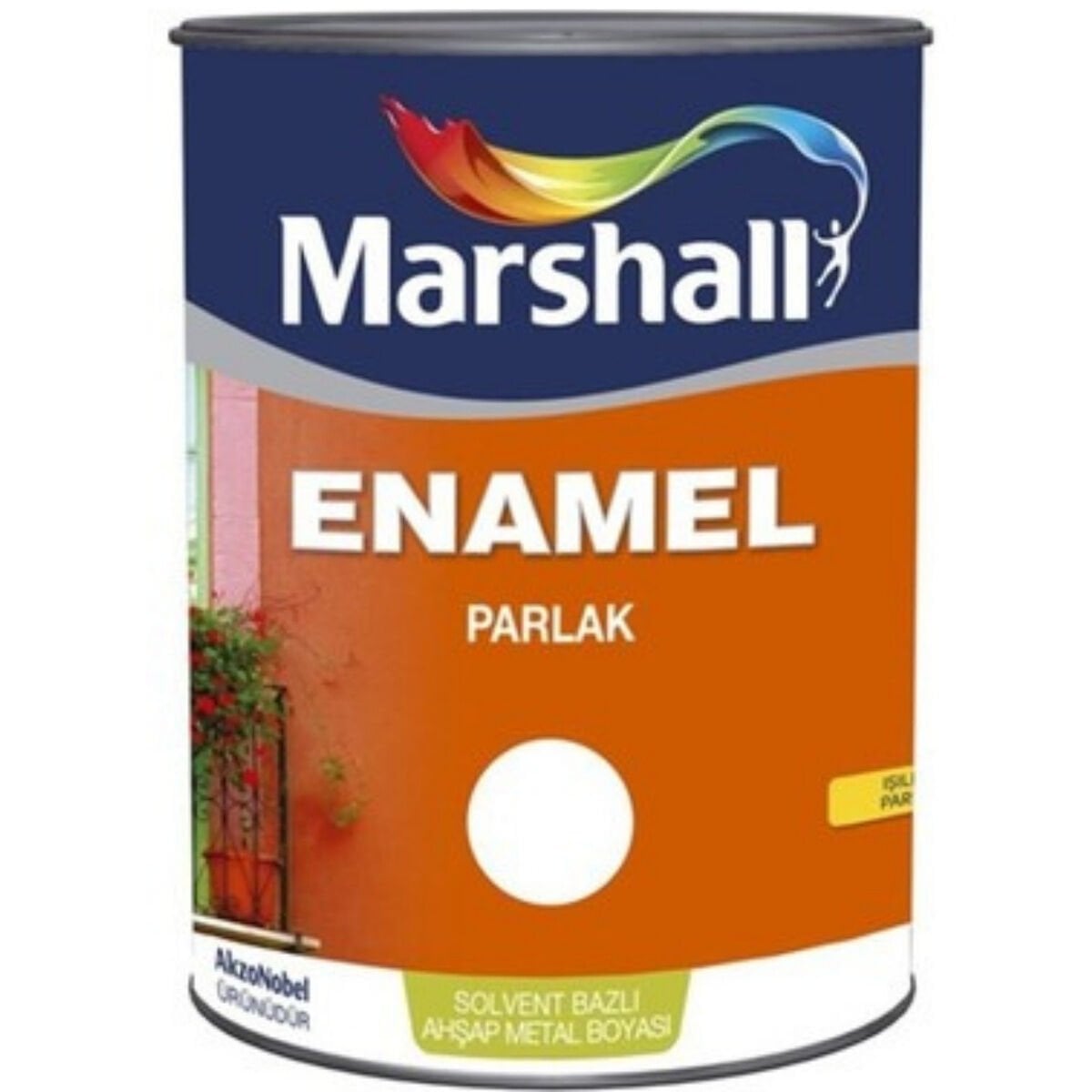 Marshall Enamel  Solvent Bazlı Parlak Ahşap-Metal Boyası 0.75 LT