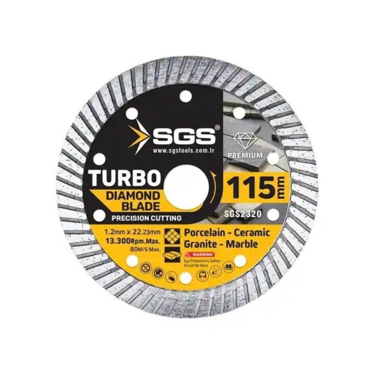 SGS 2320 ELMAS KESİCİ TURBO 115 MM x 1,2 MM