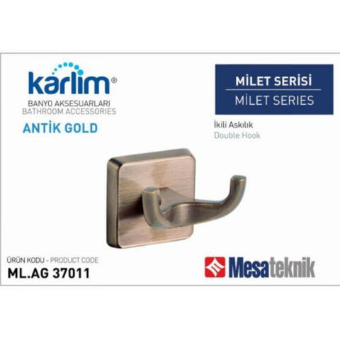 KARLİM MİLET ANTİK GOLD İKİLİ ASKILIK