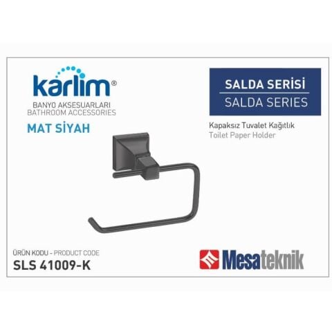 KARLİM SALDA KAPAKSIZ TUVALET KAĞITLIĞI MAT SİYAH SLS41009.K