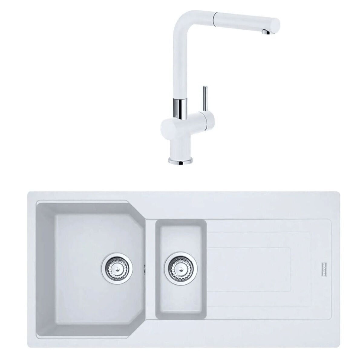 FRANKE URBAN 651-100 1,5 GÖZLÜ BIANCO EVİYE ((TESHIR URUNUDUR)