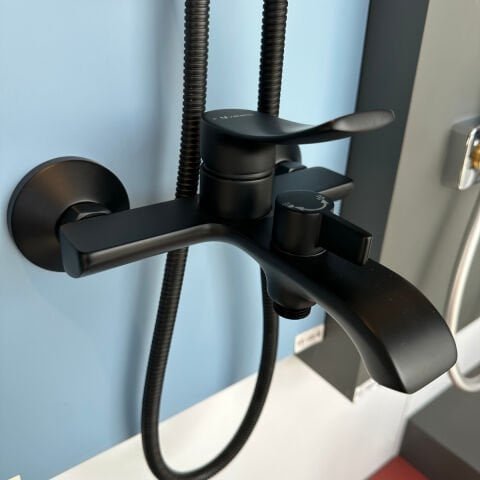 VALTEMO VALERO MATT BLACK DUŞ BANYO BATARYASI (VM-1222)