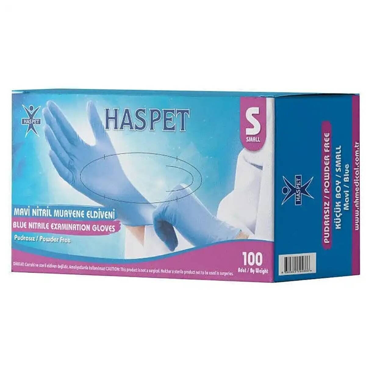 HASPET MUAYENE ELDİVENİ PUDRASIZ MAVİ S