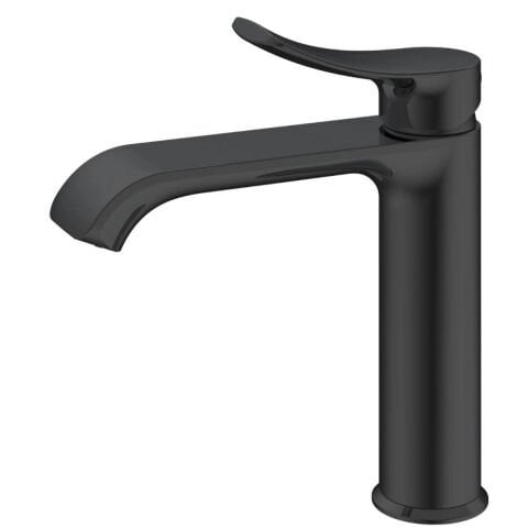 VALTEMO 1202 VALERO MATT BLACK LAVABO BATARYASI MEDIUM (VM-1202)
