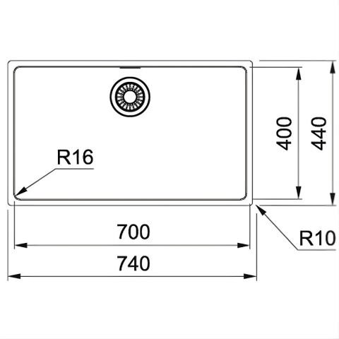 FRANKE MARIS MRX 110-50 TEK GÖZLÜ EVİYE INOX (TESHIR URUNUDUR)